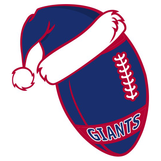 New York Giants Football Christmas hat logo vinyl decal